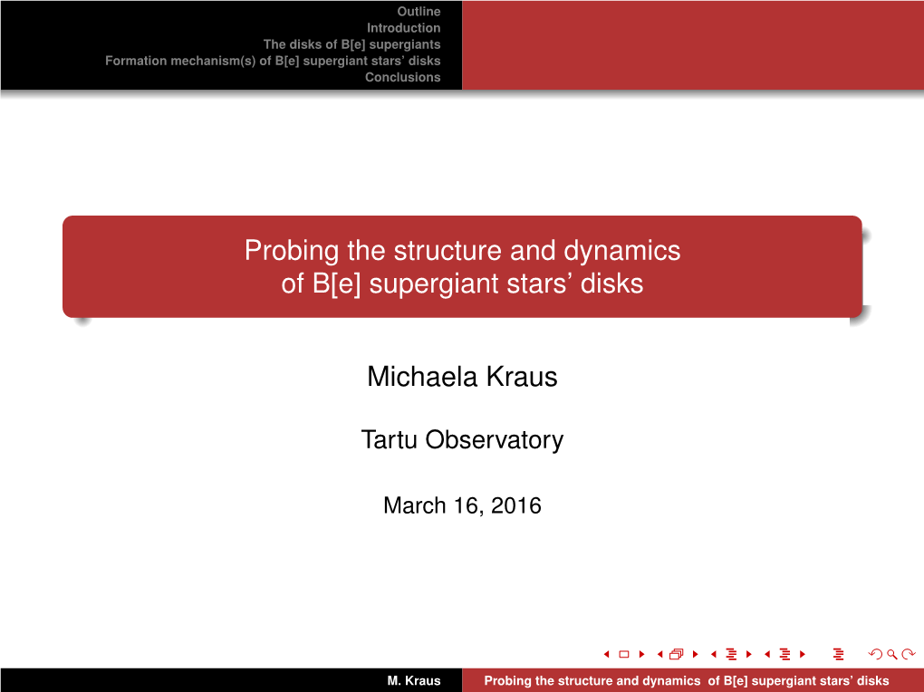 Probing the Structure and Dynamics of B[E] Supergiant Stars' Disks