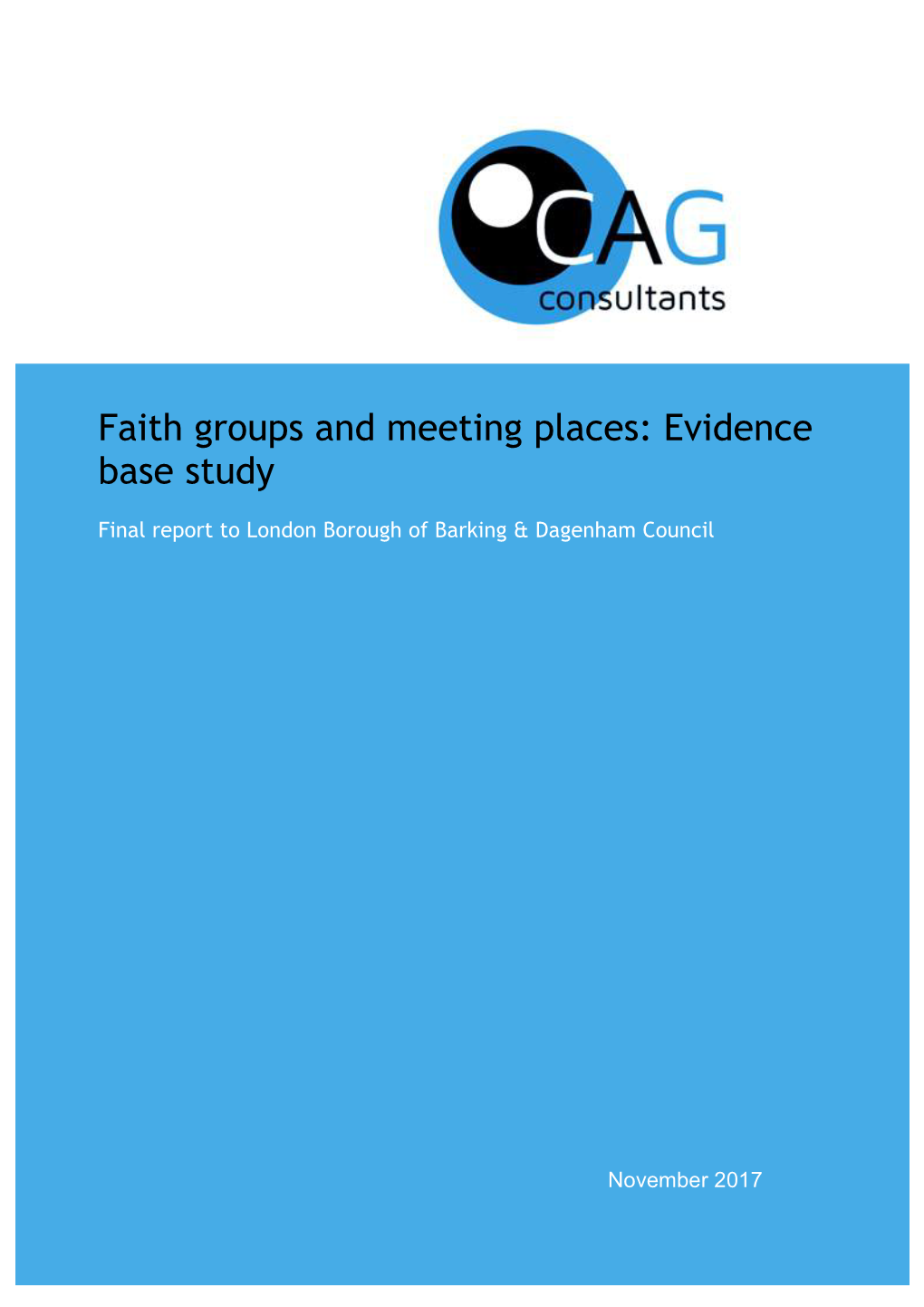 Faith Groups and Meeting Places: Evidence Base Study