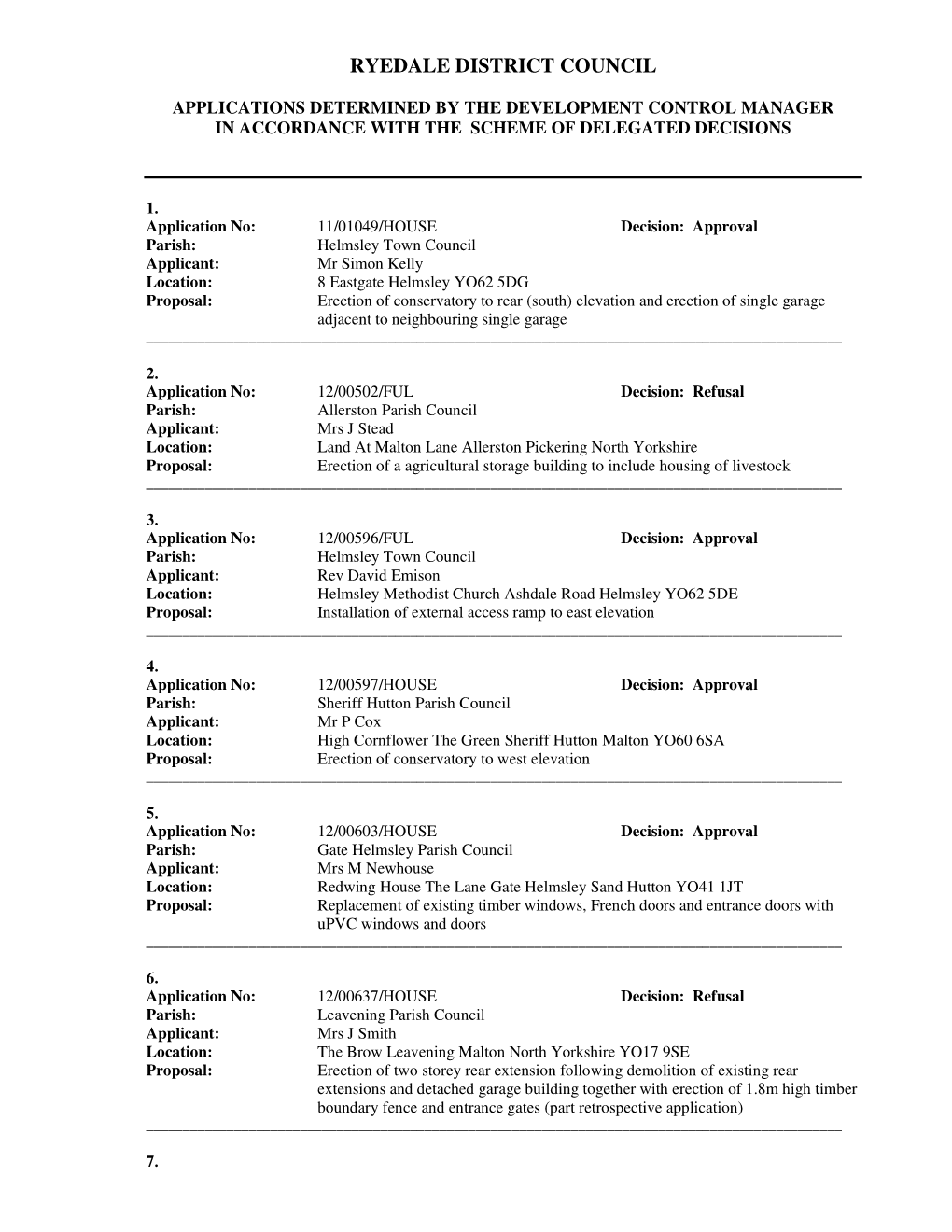 Delegated List , Item 365. PDF 49 KB