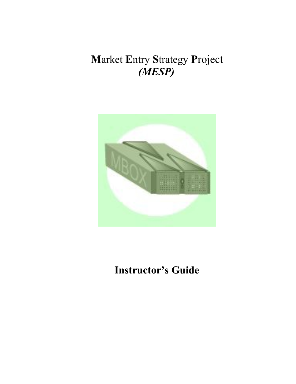 Market Entry Strategy Project Guide 7