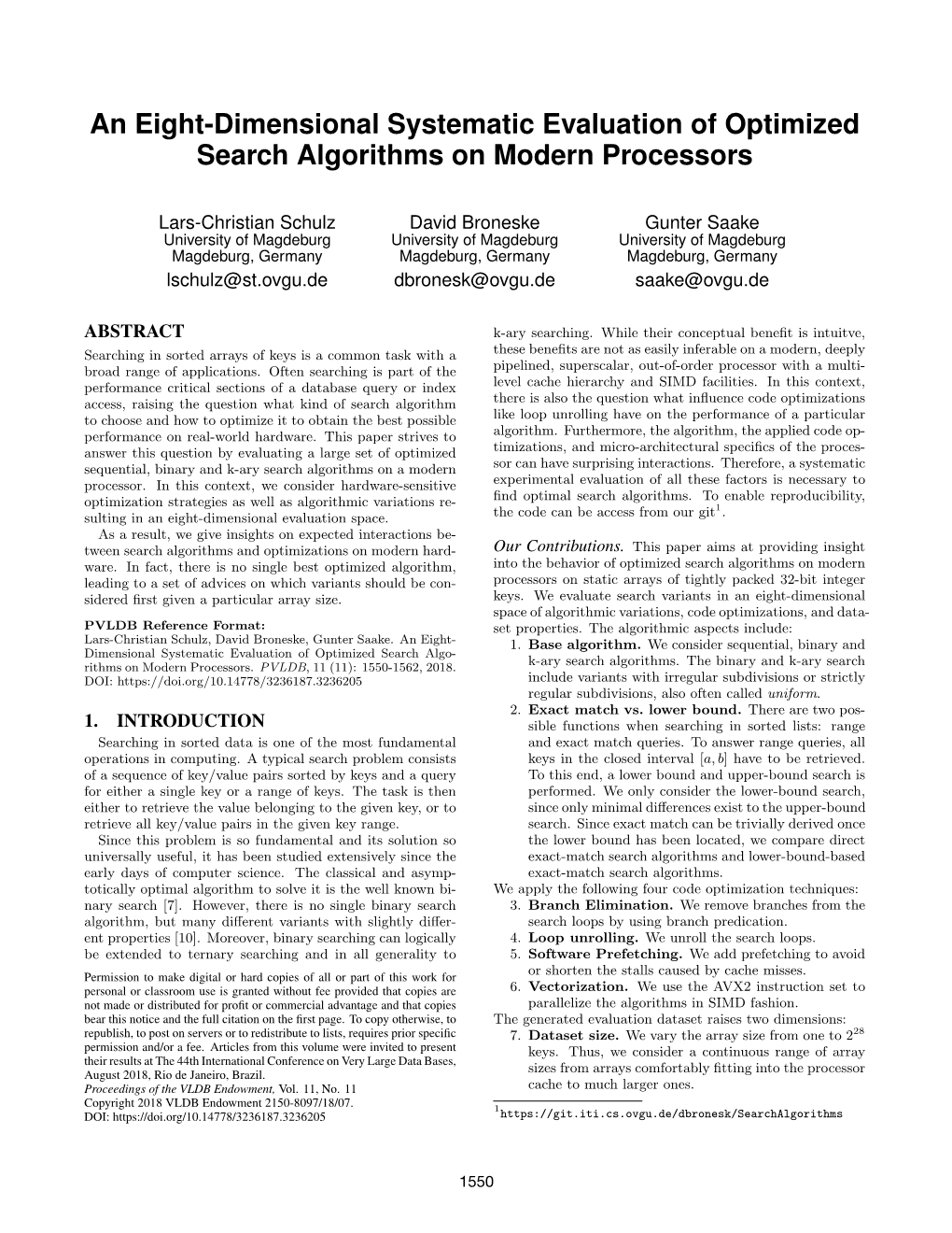 An Eight-Dimensional Systematic Evaluation of Optimized Search Algorithms on Modern Processors