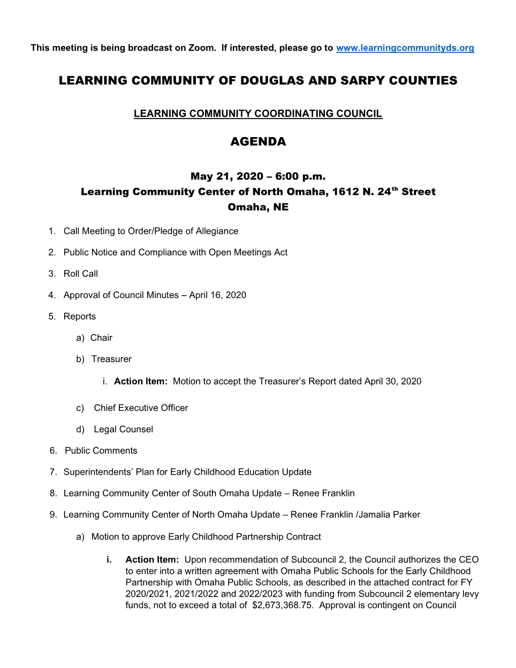 Learning Community of Douglas and Sarpy Counties