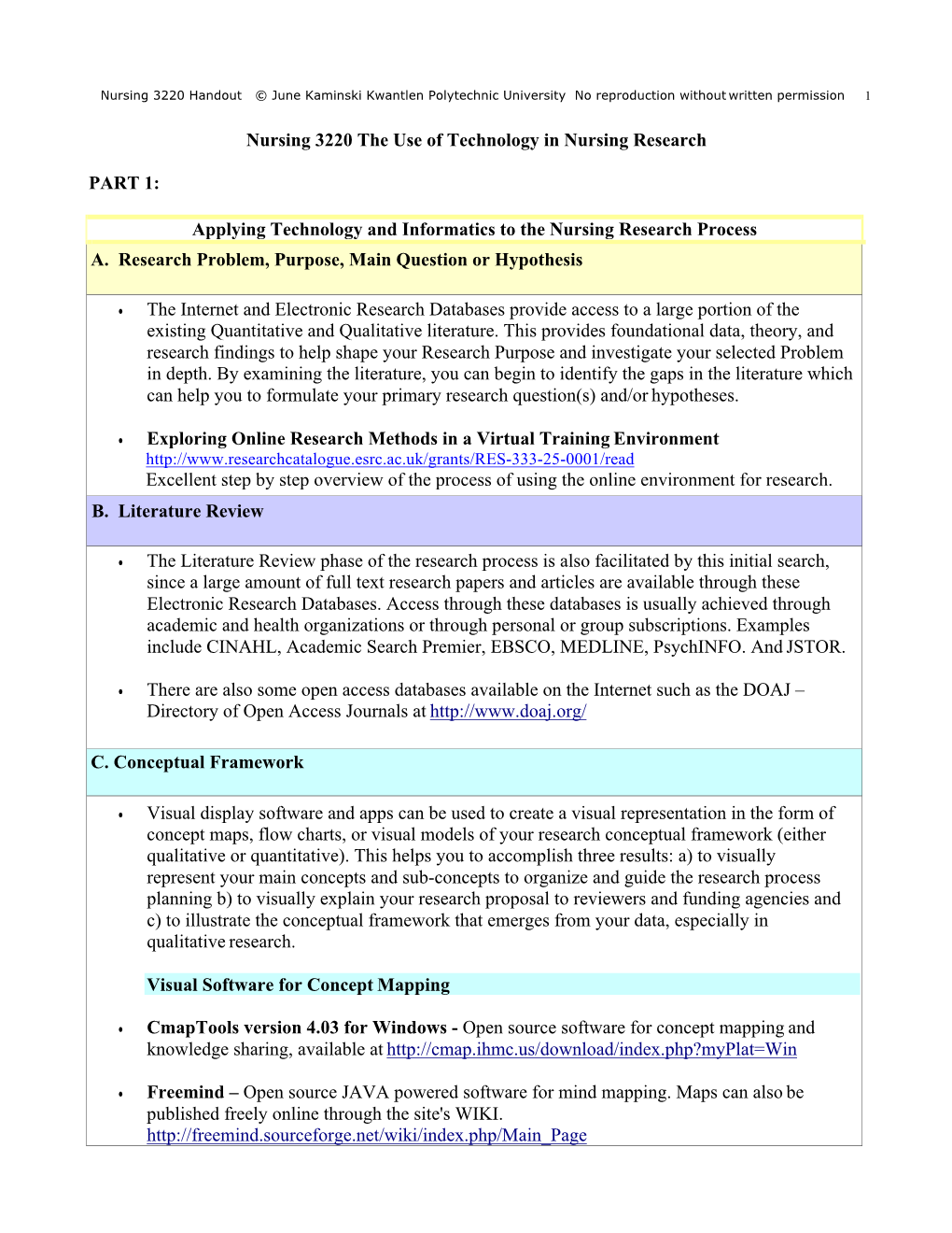Applying Technology and Informatics to the Nursing Research Process A
