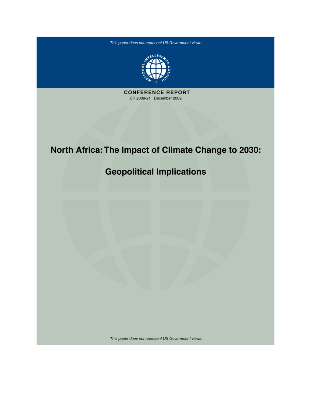 North Africa: the Impact of Climate Change to 2030