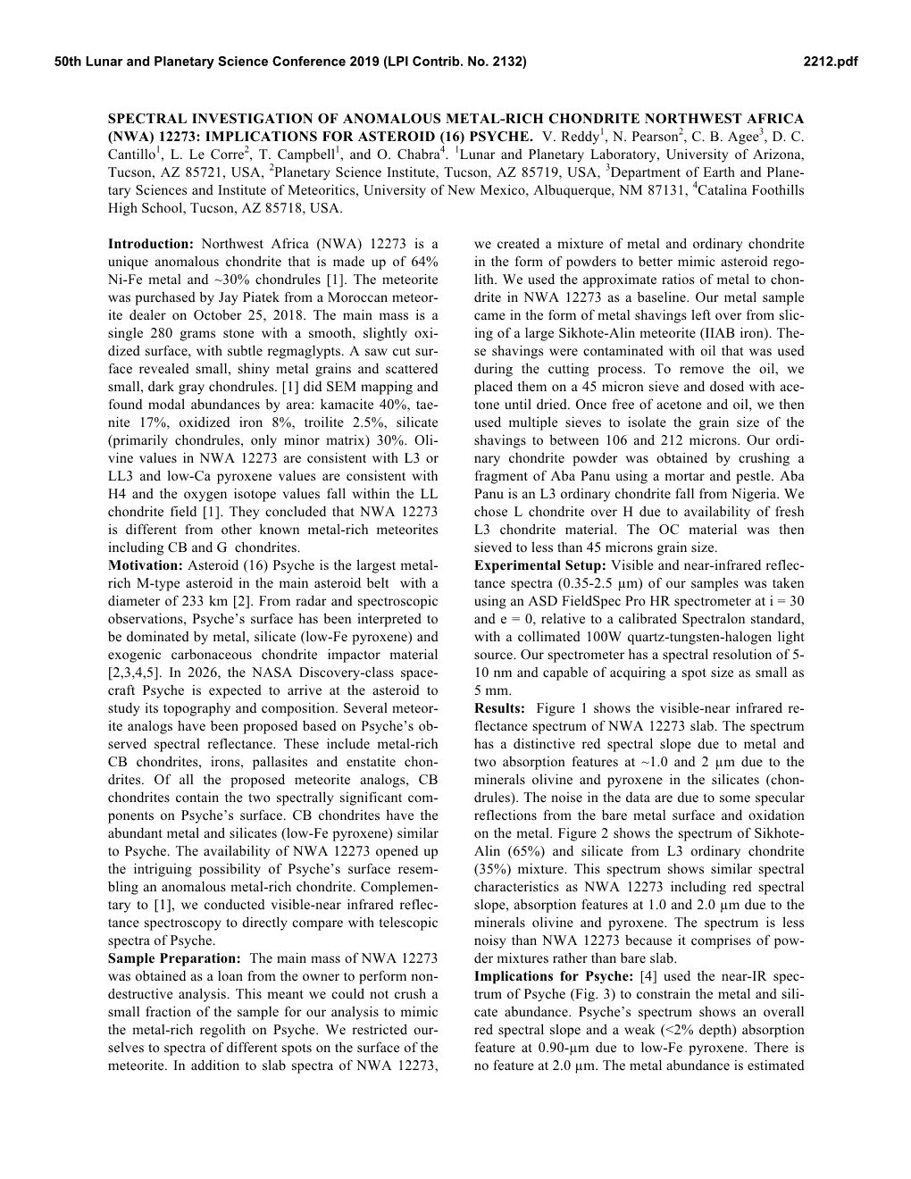 Spectral Investigation of Anomalous Metal-Rich Chondrite Northwest Africa (Nwa) 12273: Implications for Asteroid (16) Psyche