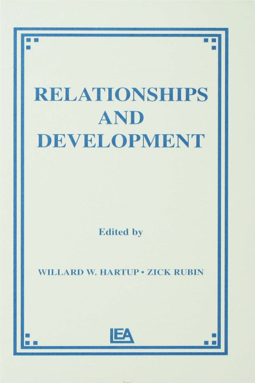 Relationships and Development Social Science Research Council