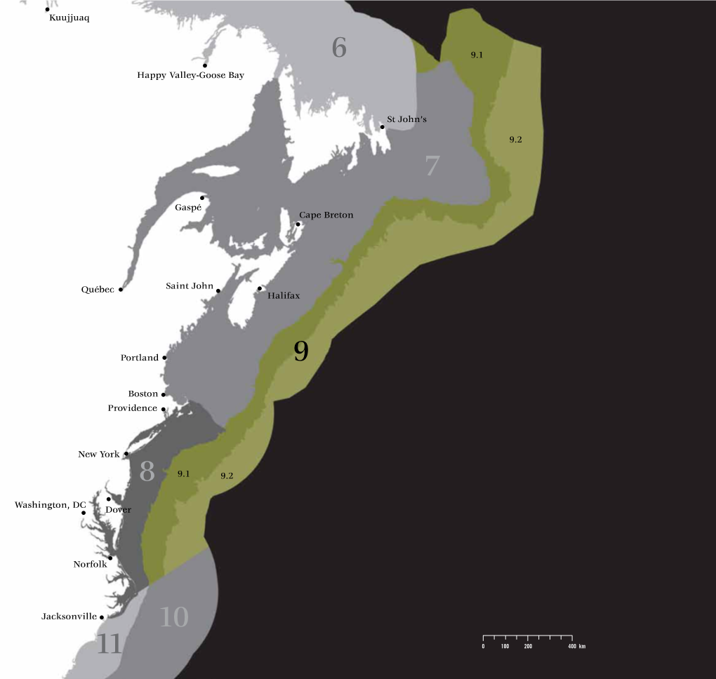 Marine Ecoregions of North America the Famous Blunt-Nosed Sperm Whales Favor the Deeper and More Temperate Oceanic Waters