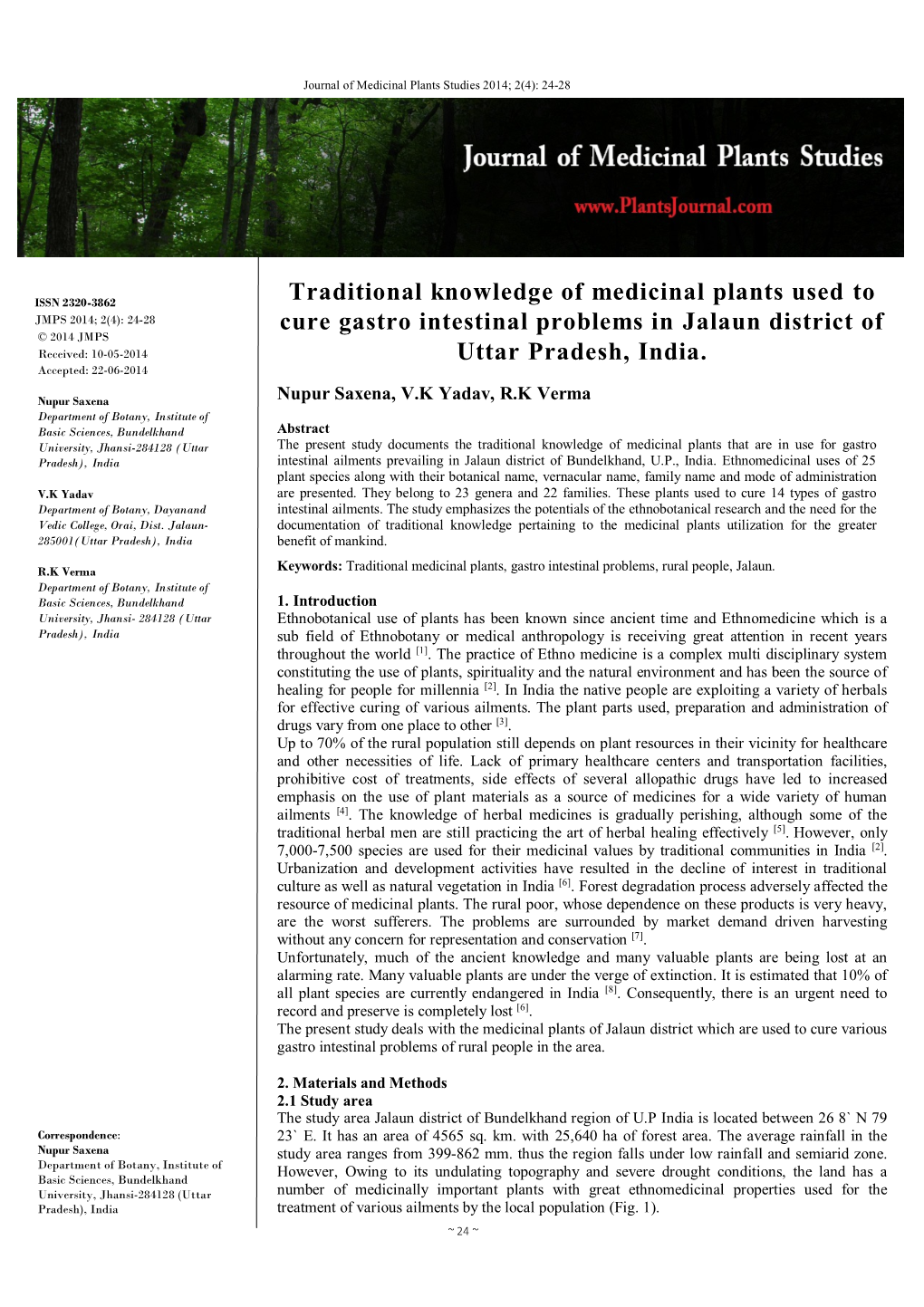 Traditional Knowledge of Medicinal Plants Used to Cure Gastro Intestinal