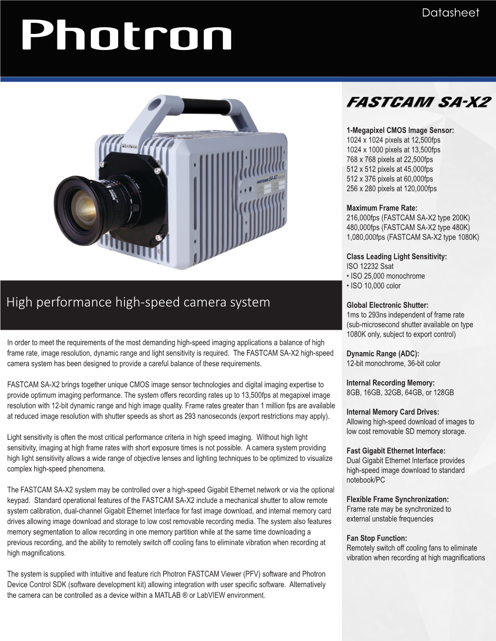 High Performance High-Speed Camera System