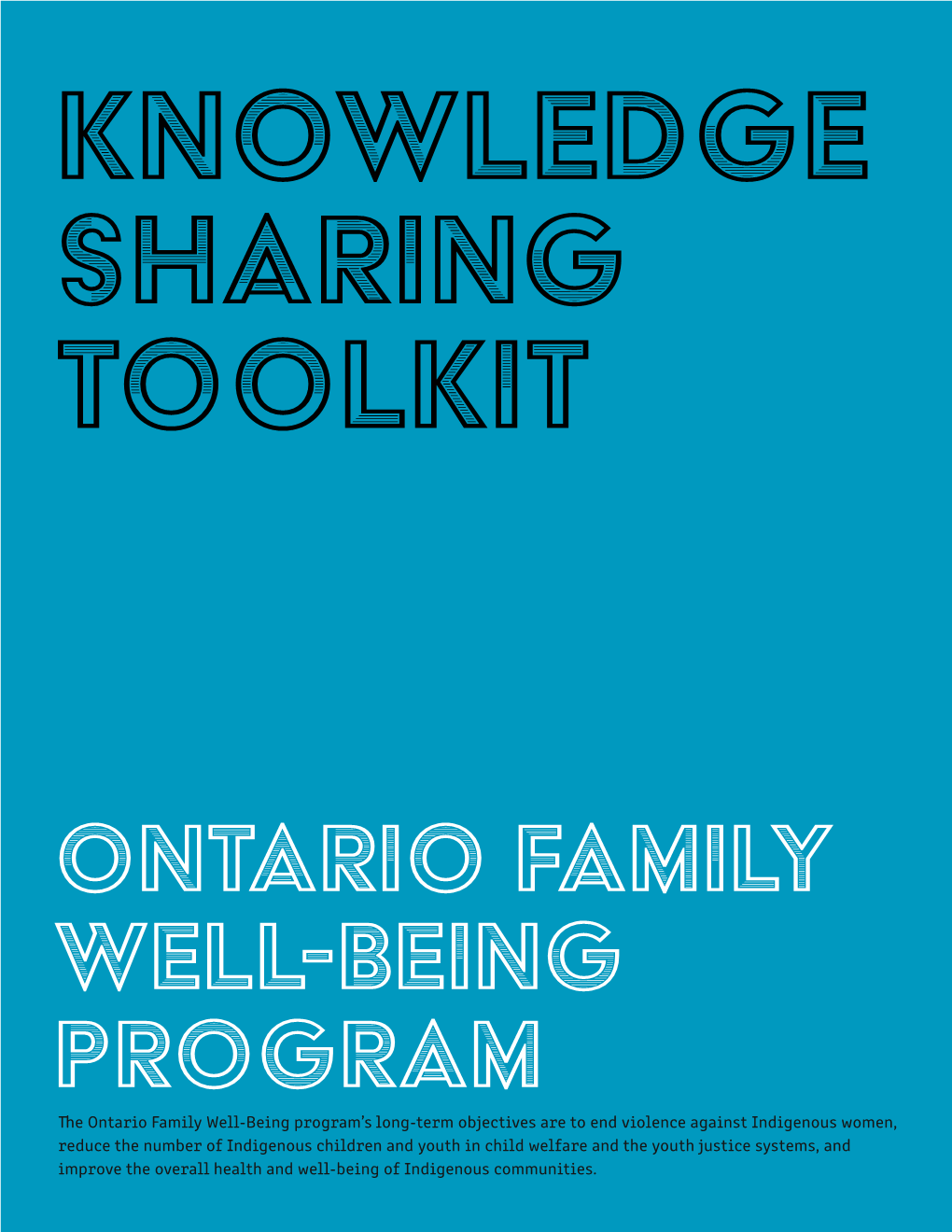 The Ontario Family Well-Being Program's Long-Term Objectives Are