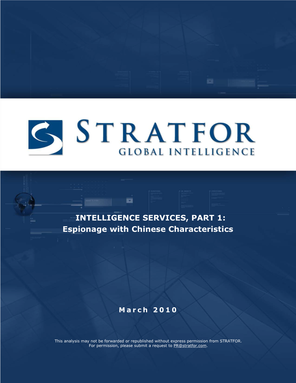 Intelligence Services, Part 1