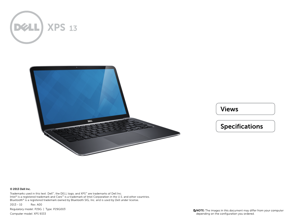 XPS 13 9333 Specifications