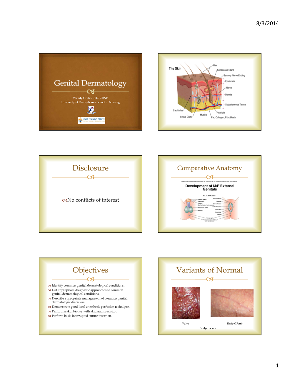 Disclosure Objectives Variants of Normal