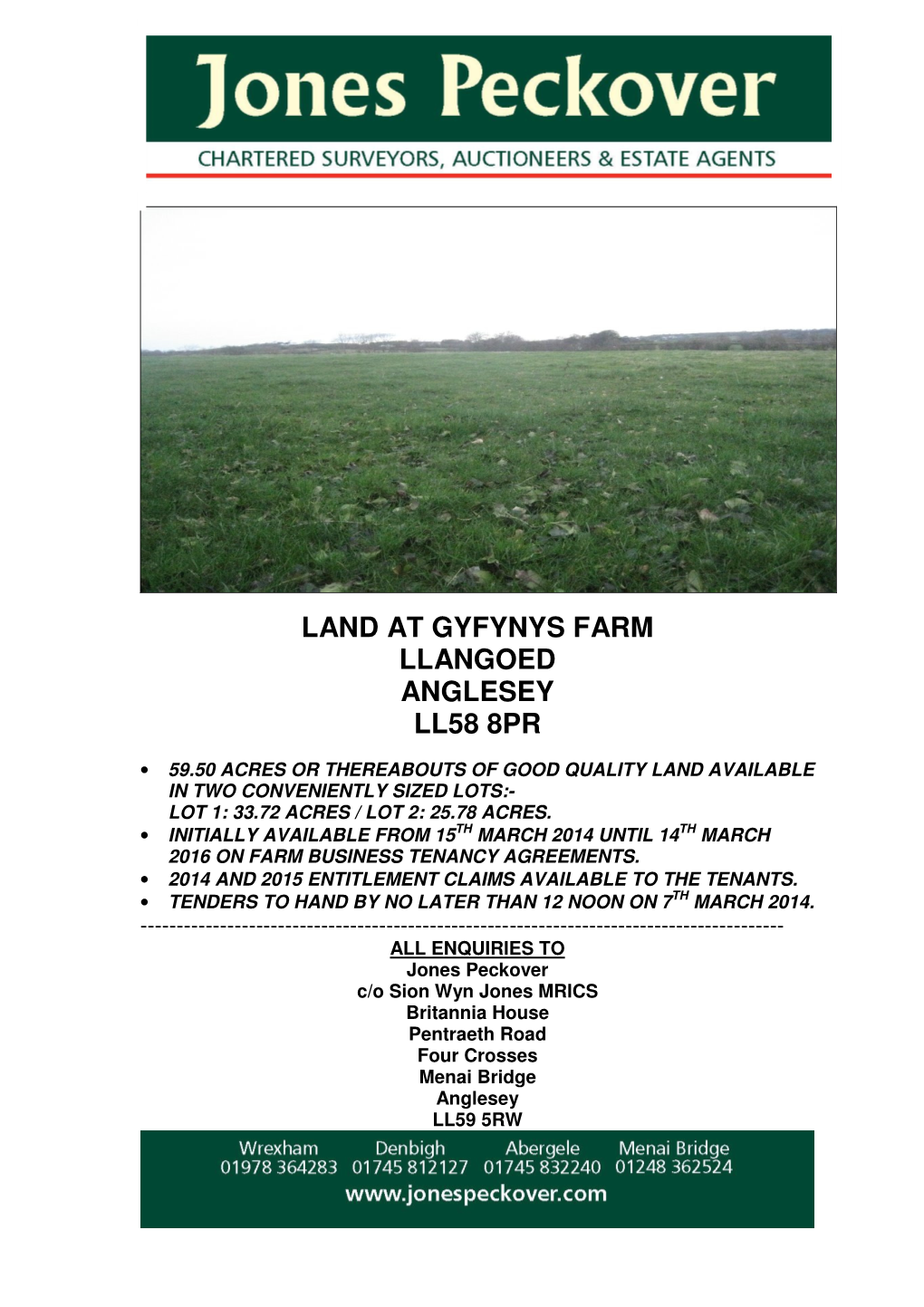 Land at Gyfynys Farm Llangoed Anglesey Ll58 8Pr