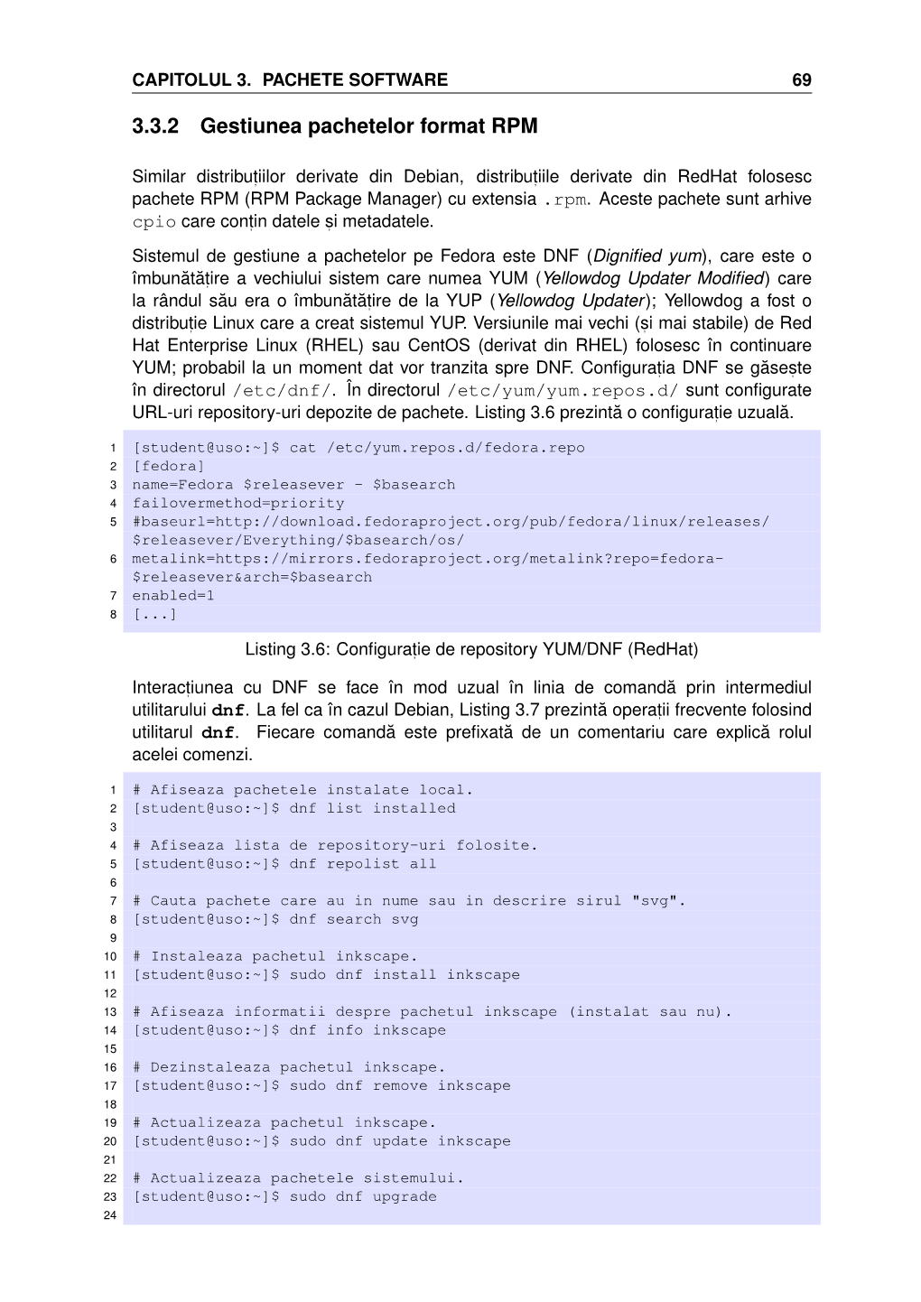 3.3.2 Gestiunea Pachetelor Format RPM