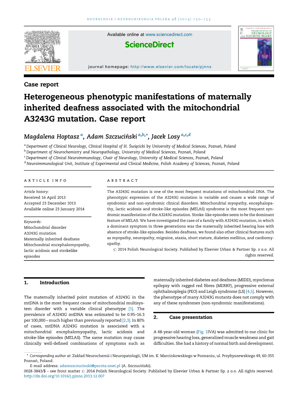 Heterogeneous Phenotypic Manifestations of Maternally