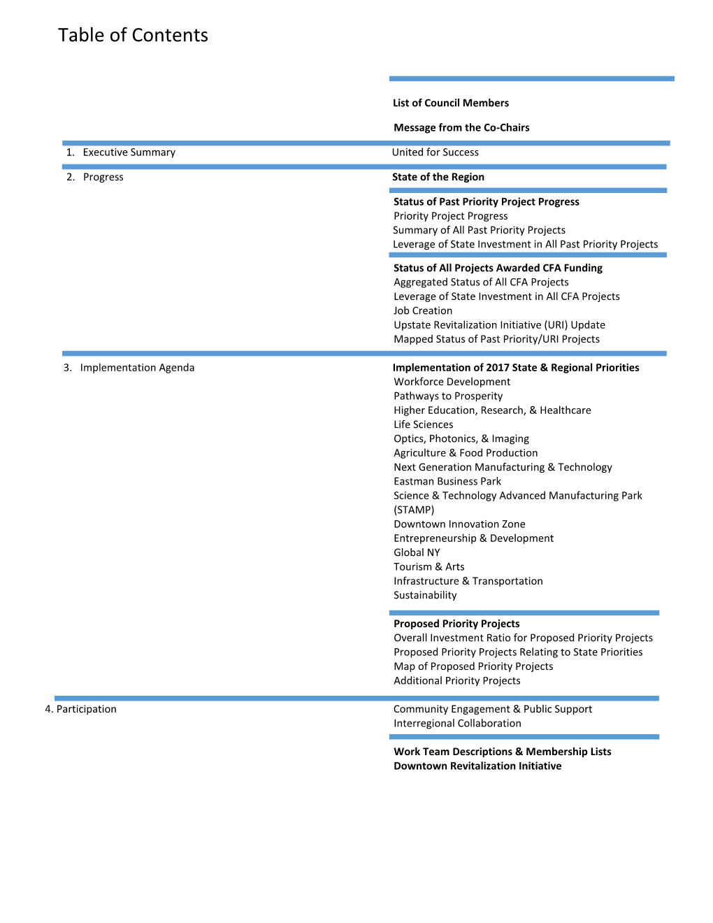 Table of Contents