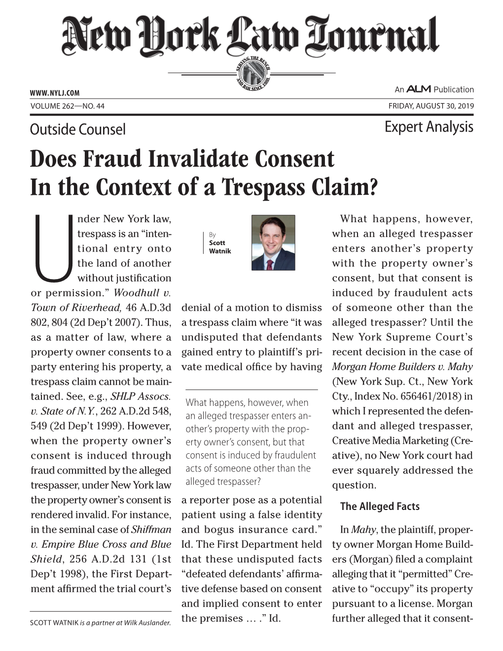 Does Fraud Invalidate Consent in the Context of a Trespass Claim?