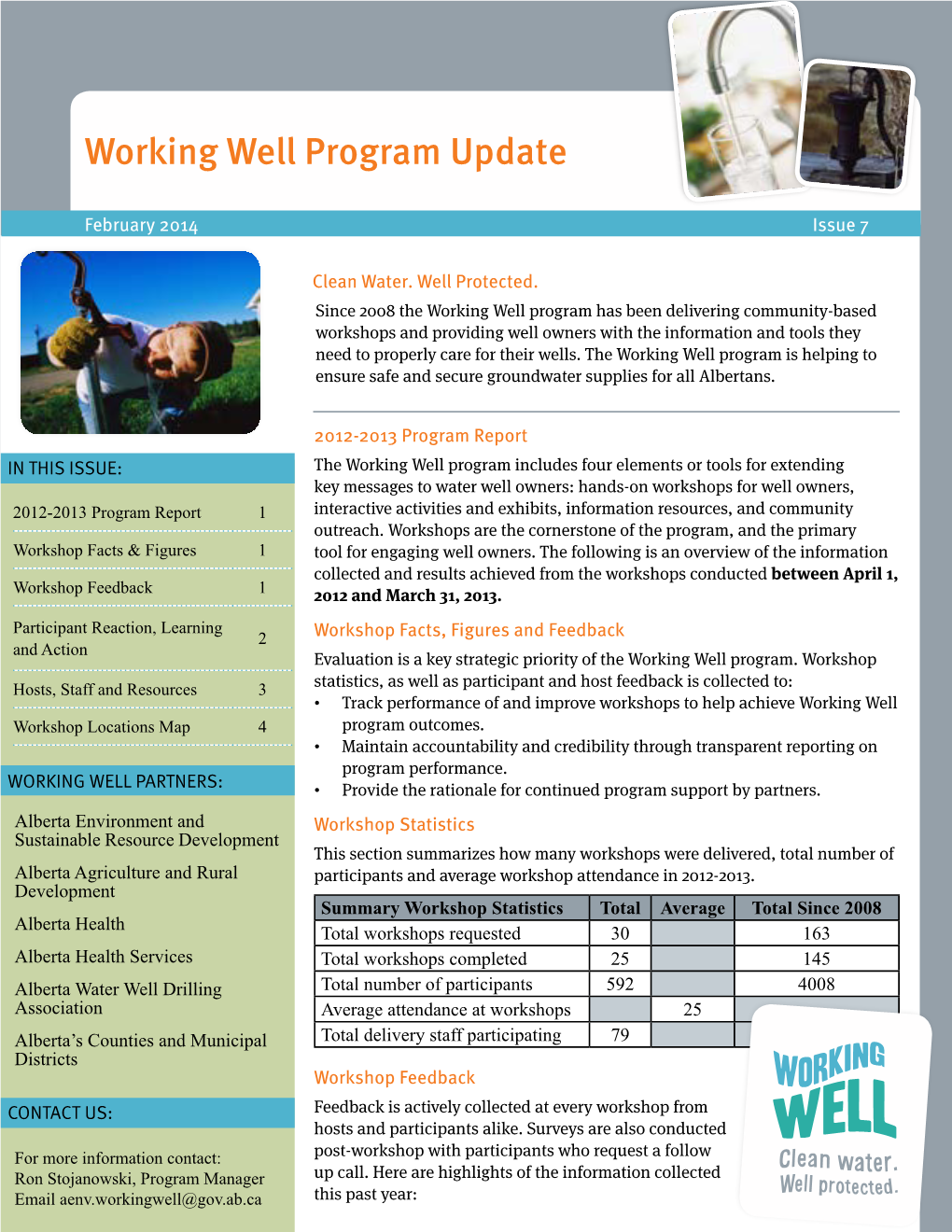 Working Well Program Update