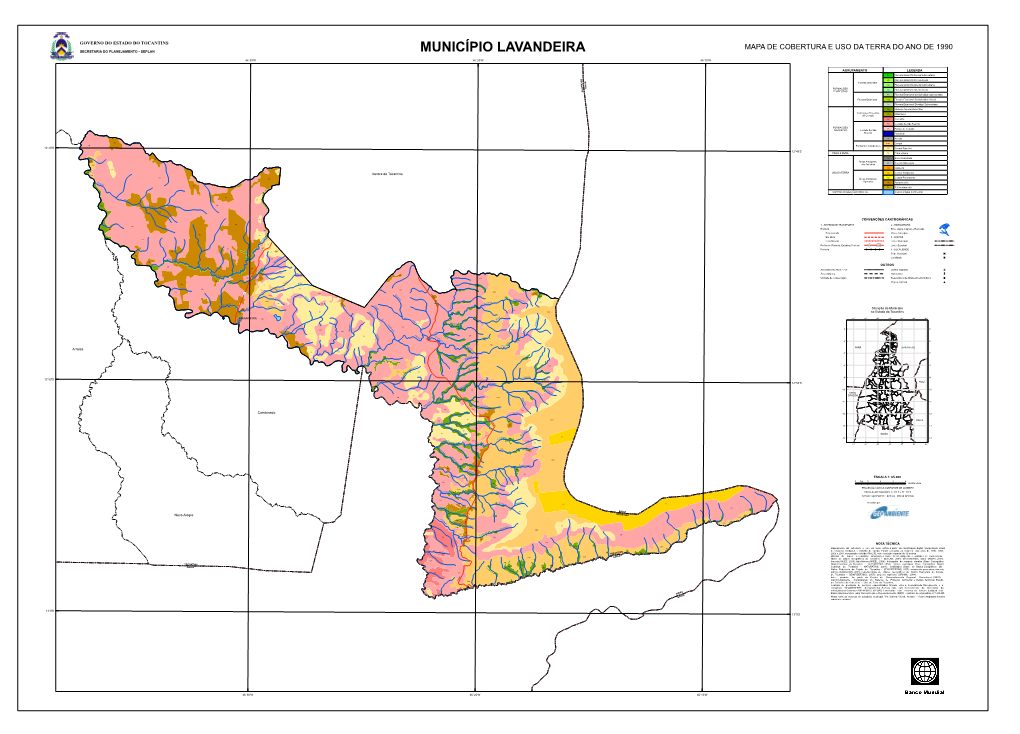 Município Lavandeira 46°30'W 46°20'W 46°10'W