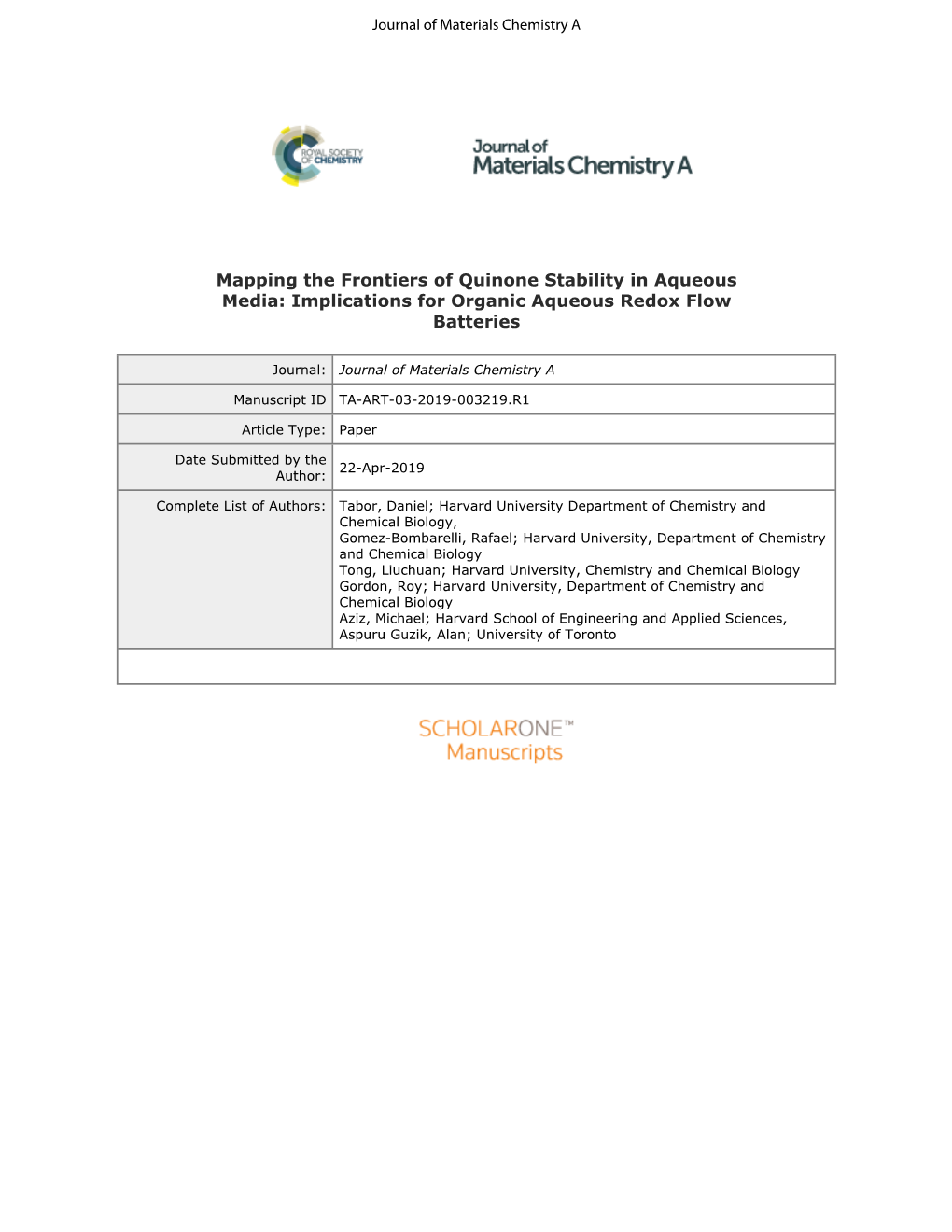 Mapping the Frontiers of Quinone Stability in Aqueous Media: Implications for Organic Aqueous Redox Flow Batteries