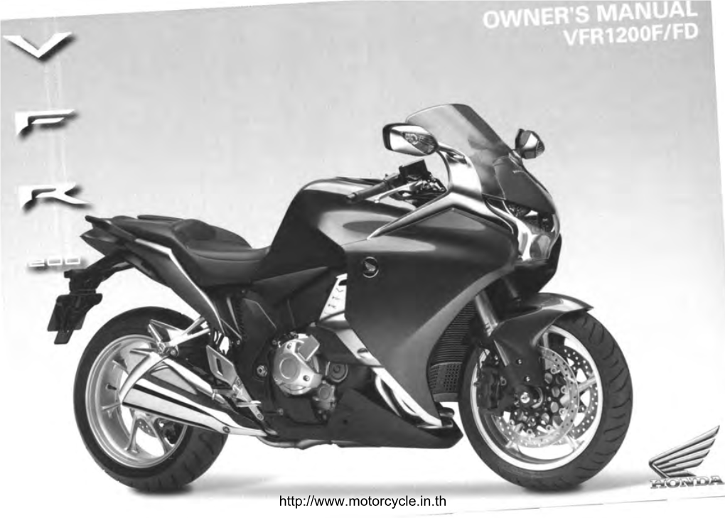 Honda VFR1200F Extended Owners Manual