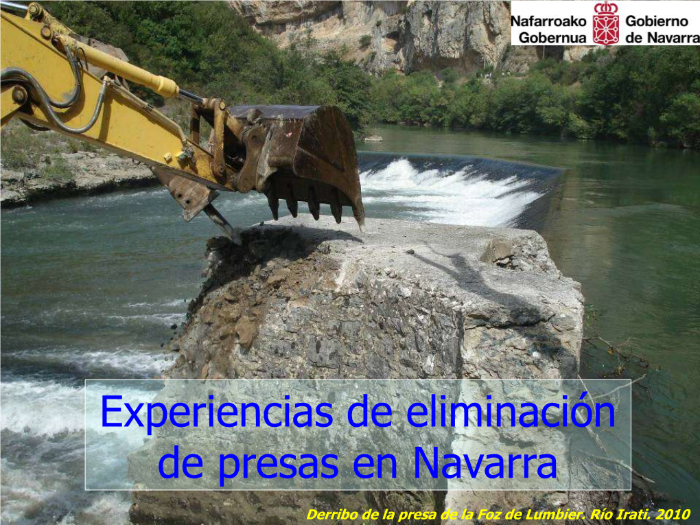 Experiencias De Eliminación De Presas En Navarra