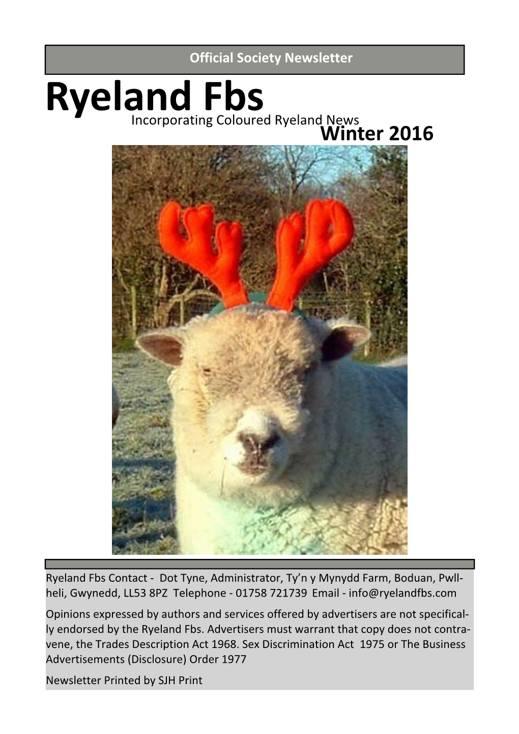 Winter 2016 Newsletter