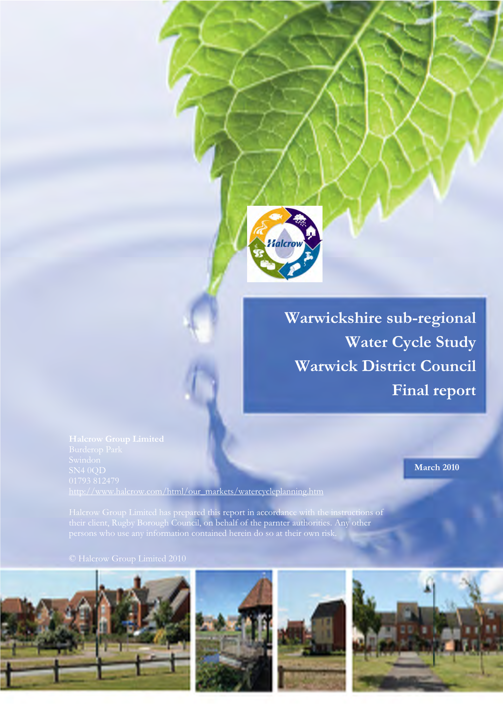 Warwickshire Sub-Regional Water Cycle Study Warwick District Council Final Report