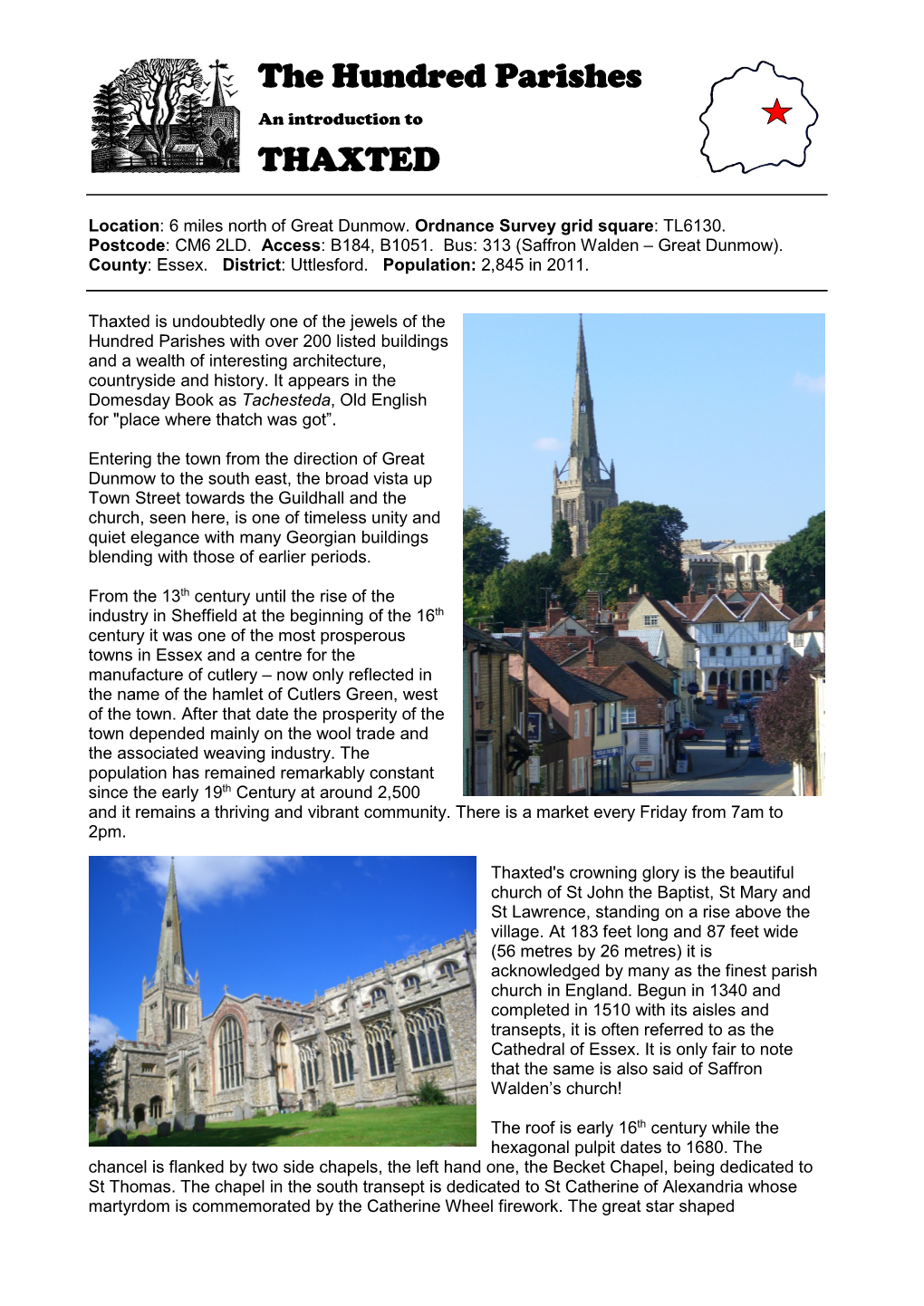 The Hundred Parishes THAXTED