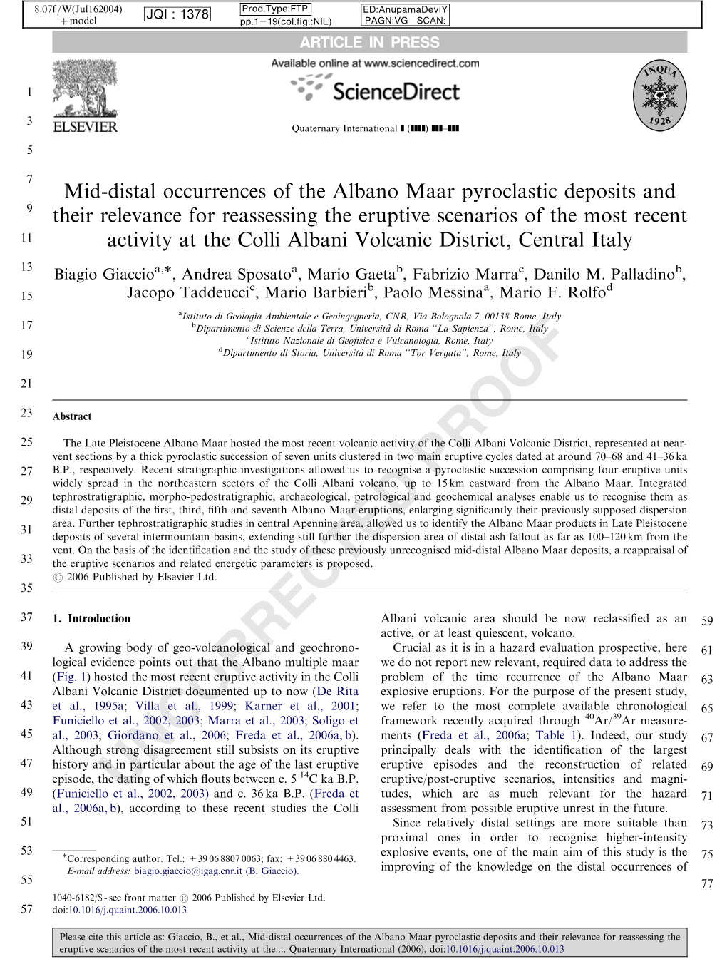 UNCORRECTED PROOF the Identiﬁcation and Characterisation of the Mid-Distal 107 51 4.1