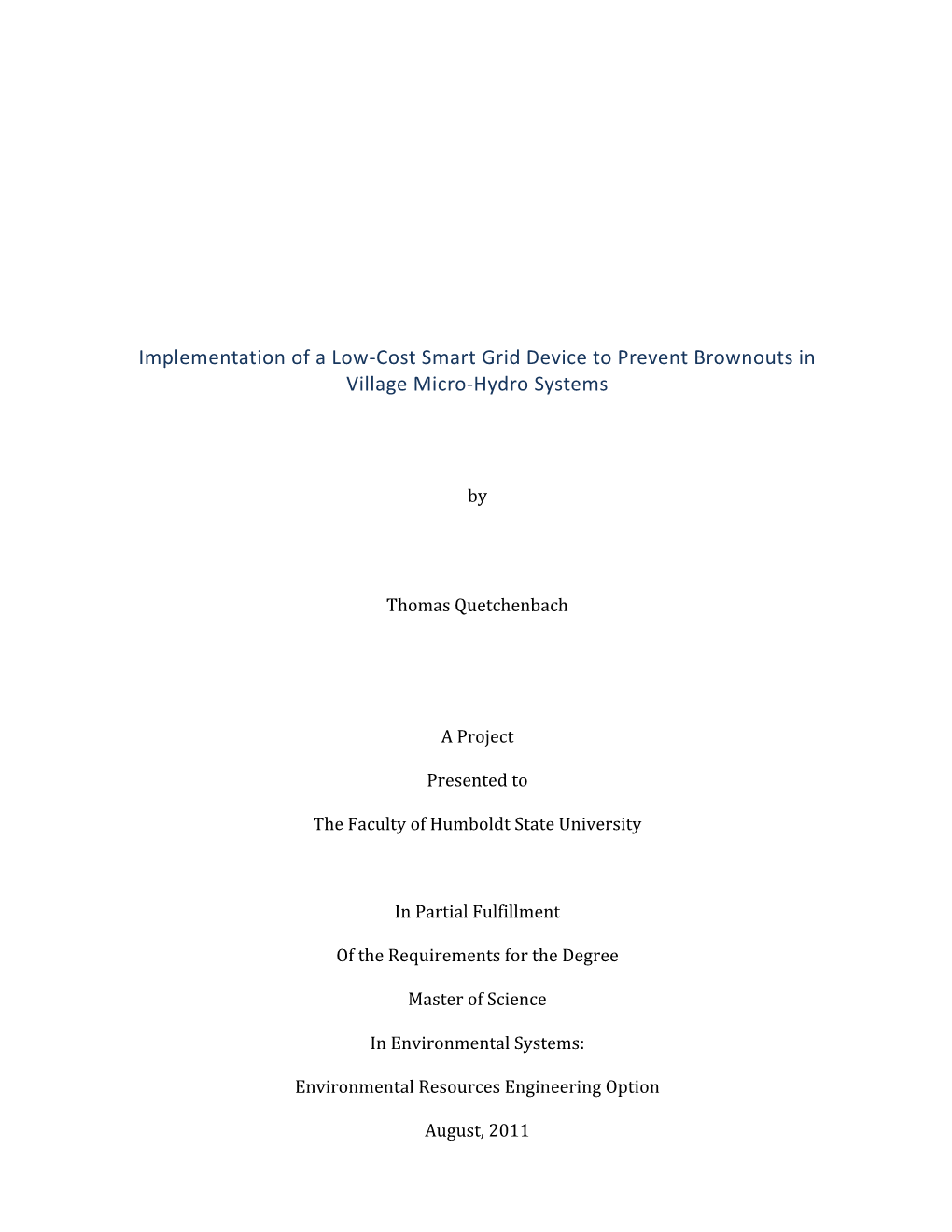 Implementation of a Low-Cost Smart Grid Device to Prevent Brownouts in Village Micro-Hydro Systems