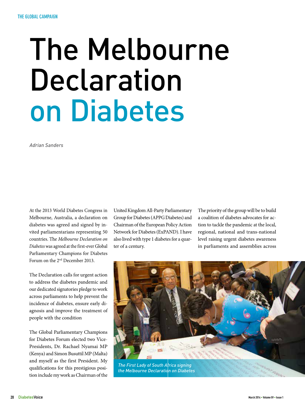 The Melbourne Declaration on Diabetes