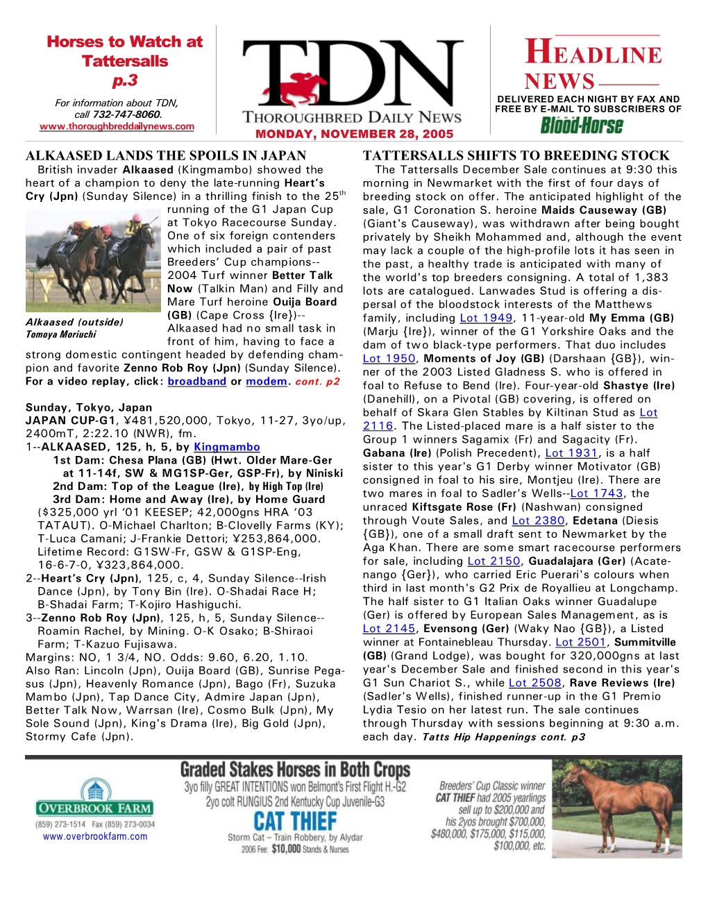 HEADLINE NEWS • 11/28/05 • PAGE 2 of 3