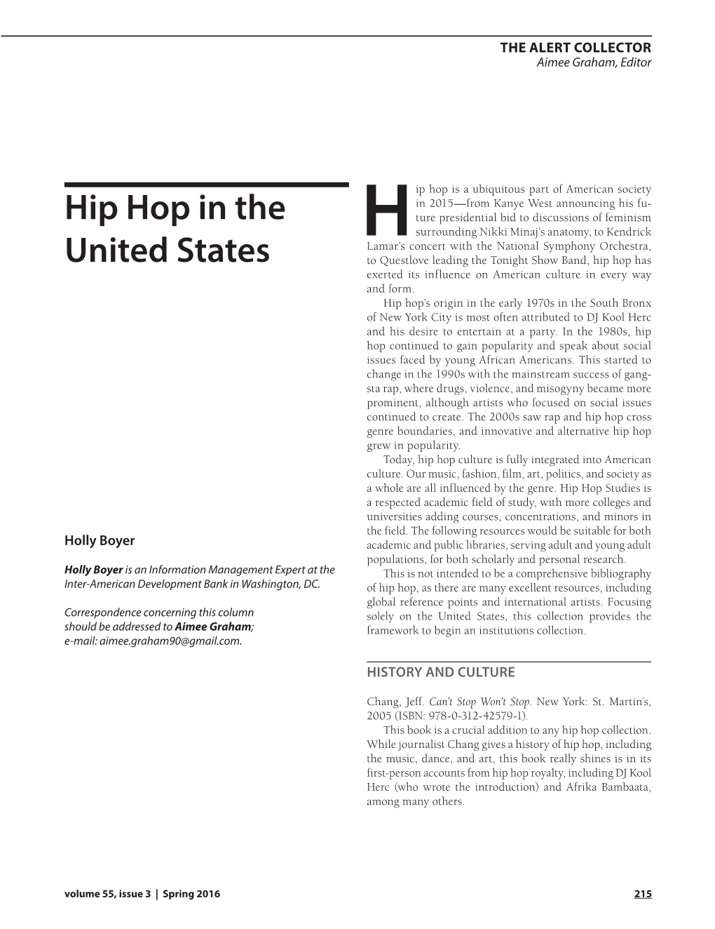 Hip Hop in the United States