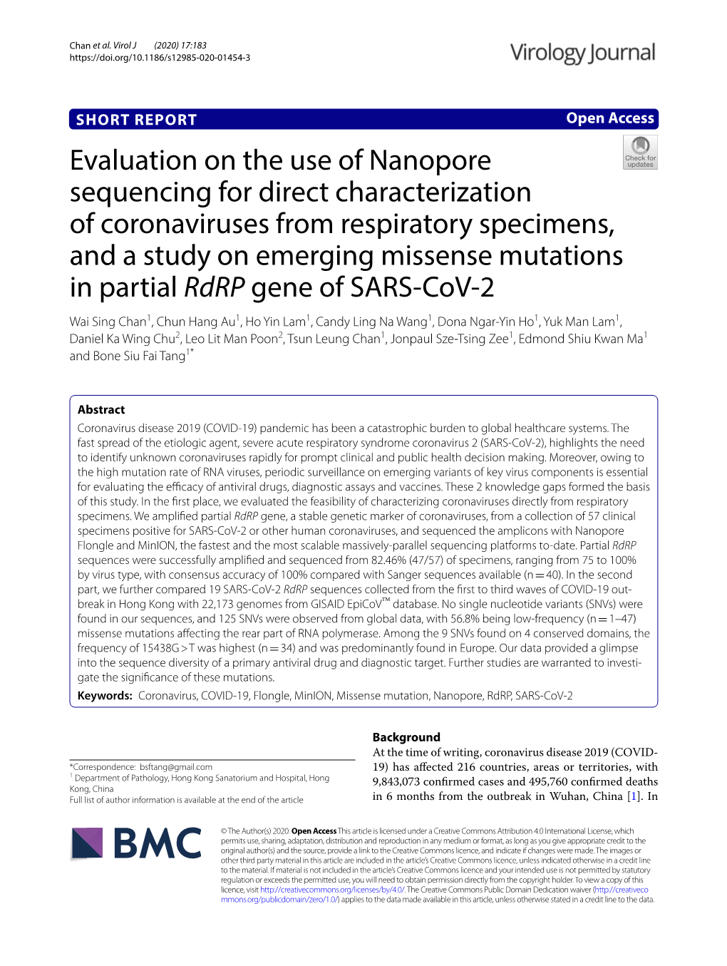 Evaluation on the Use of Nanopore Sequencing for Direct