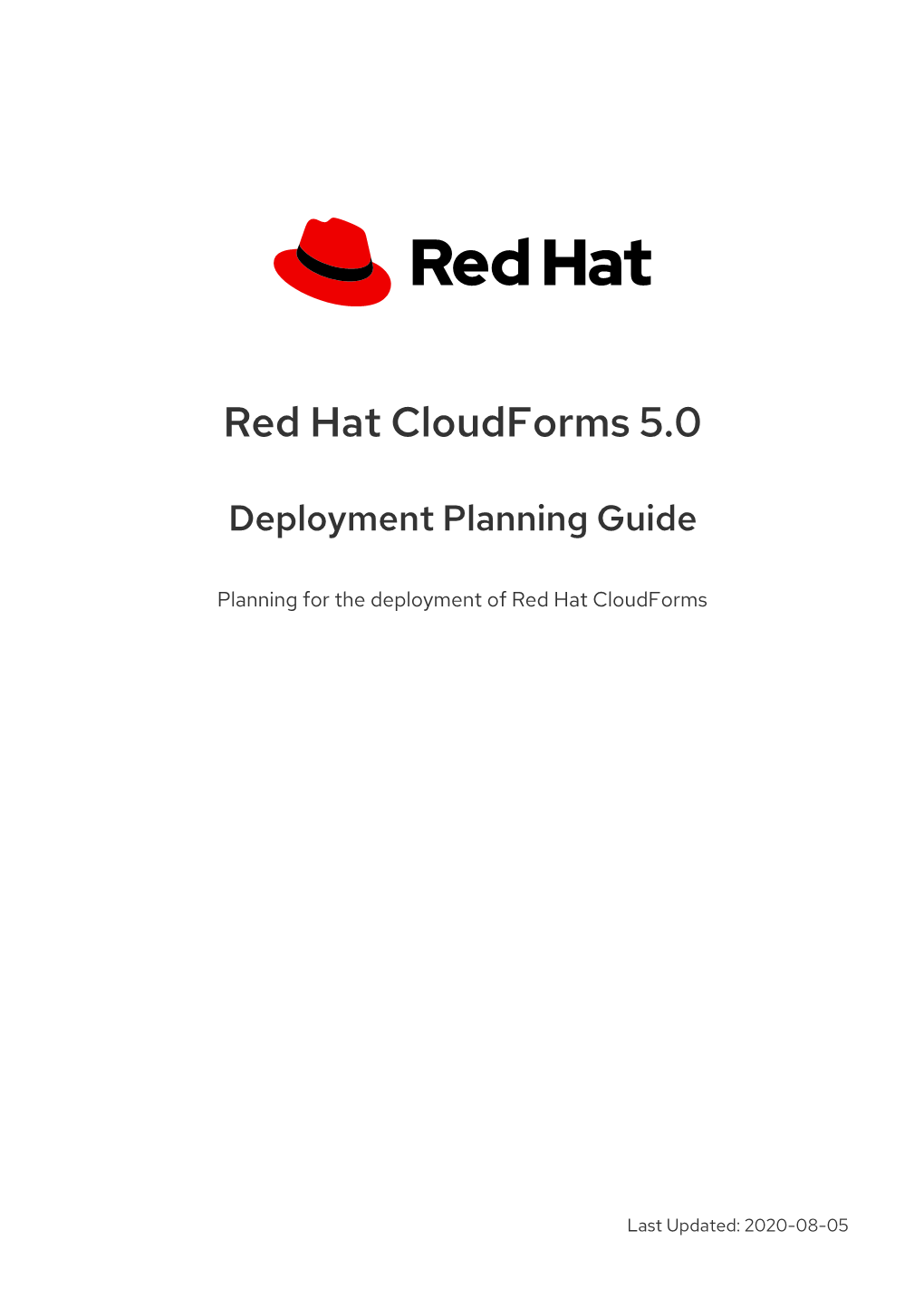 Red Hat Cloudforms 5.0 Deployment Planning Guide