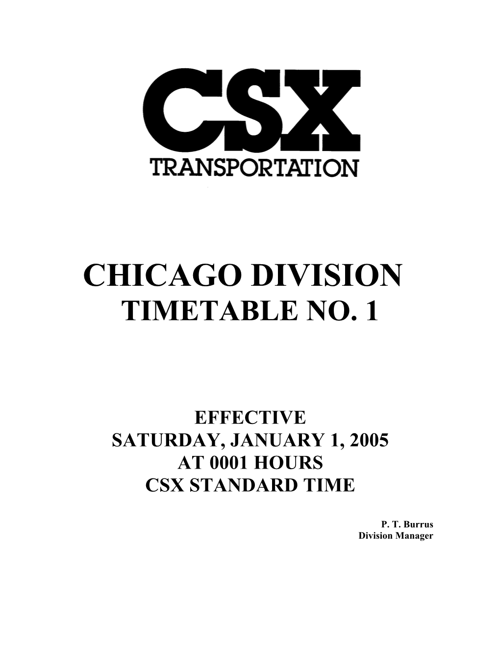 CSX Chicago Div