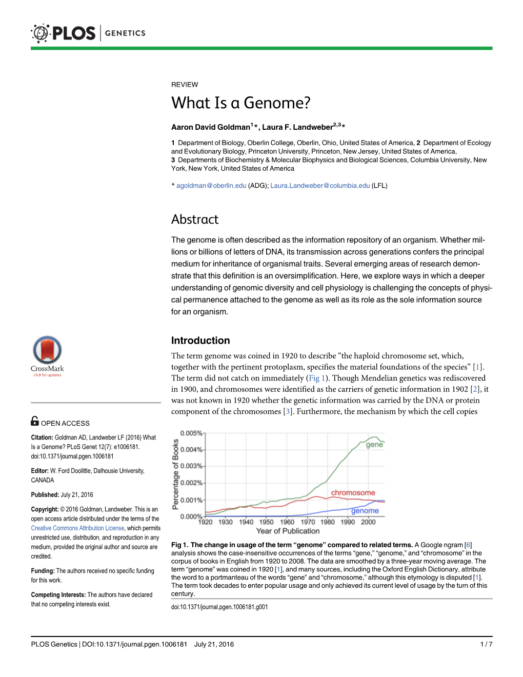 What Is a Genome?