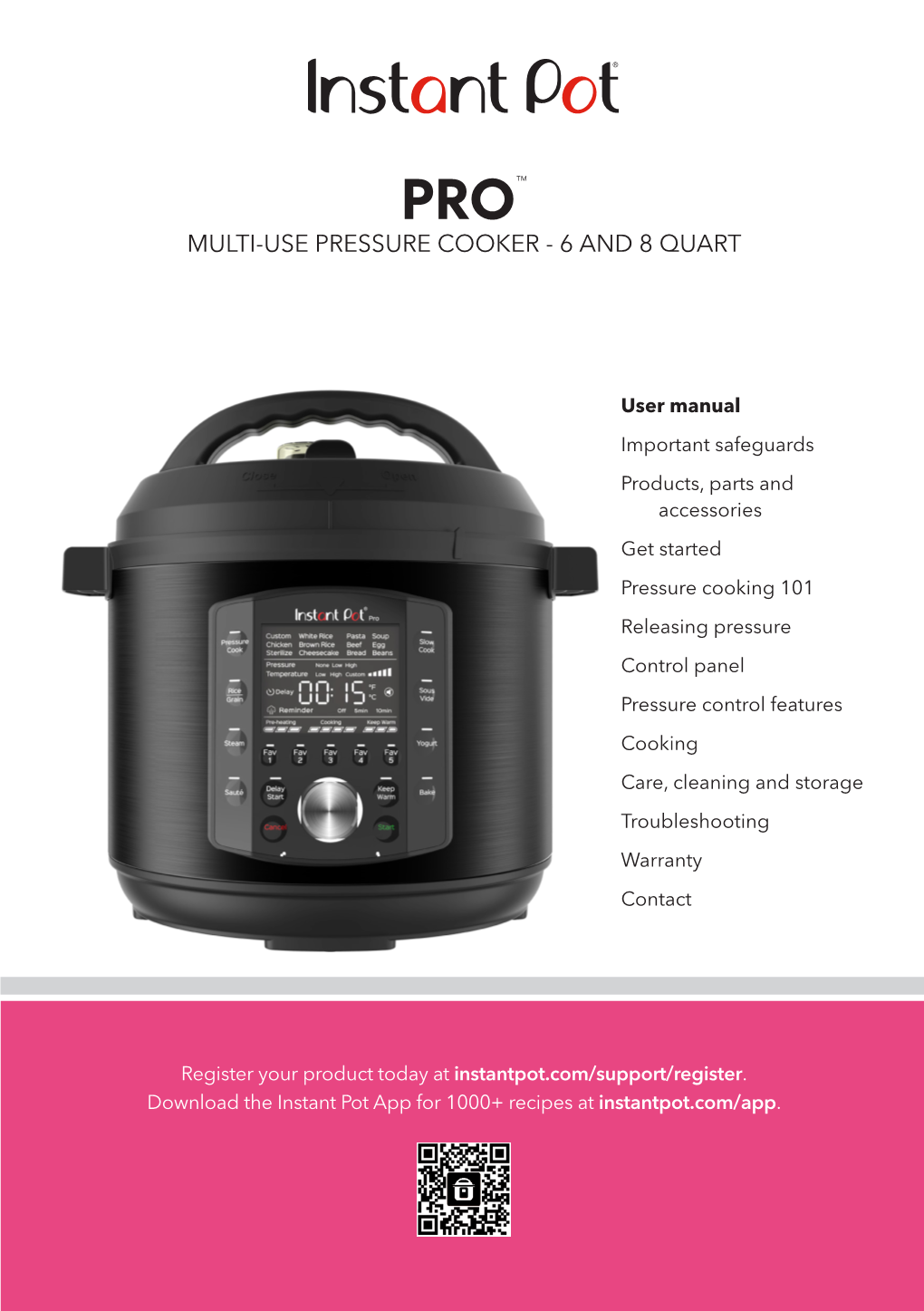 Instant Pot Pro Manual