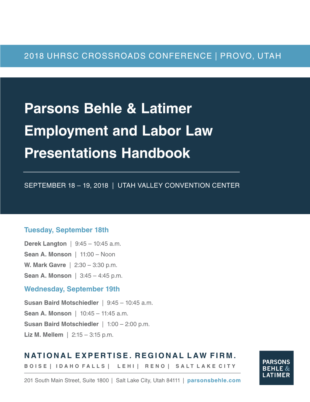 UHRSC Convention Handbook Cover.Indd