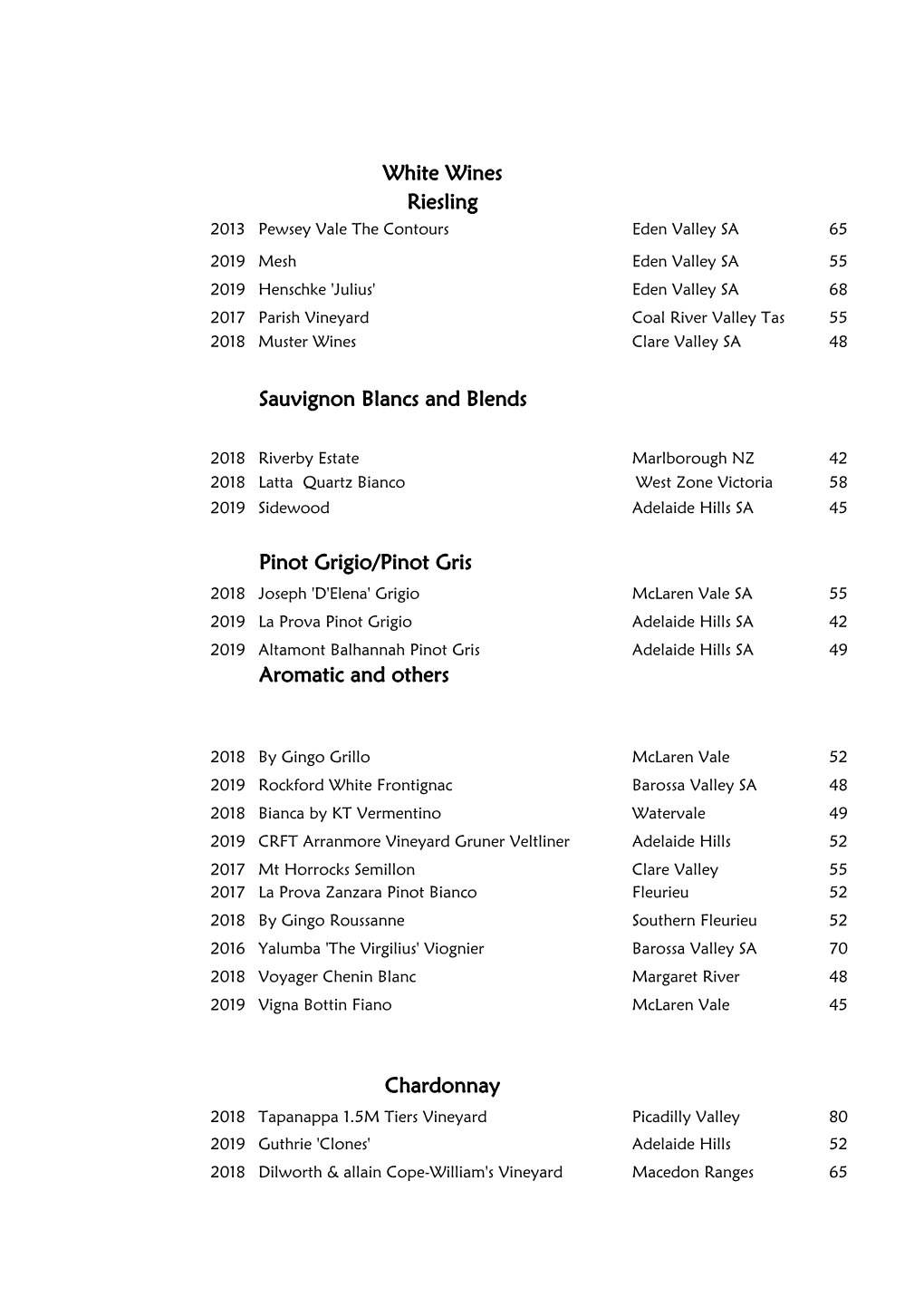 05 Wine List Template