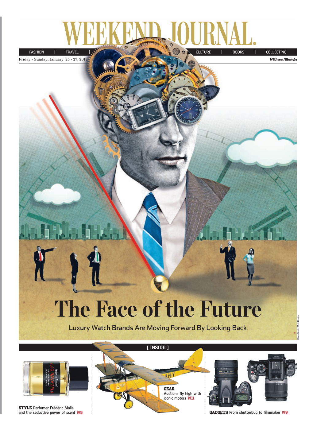 The Face of the Future Luxury Watch Brands Are Moving Forward by Looking Back Illustration by Matt Herring