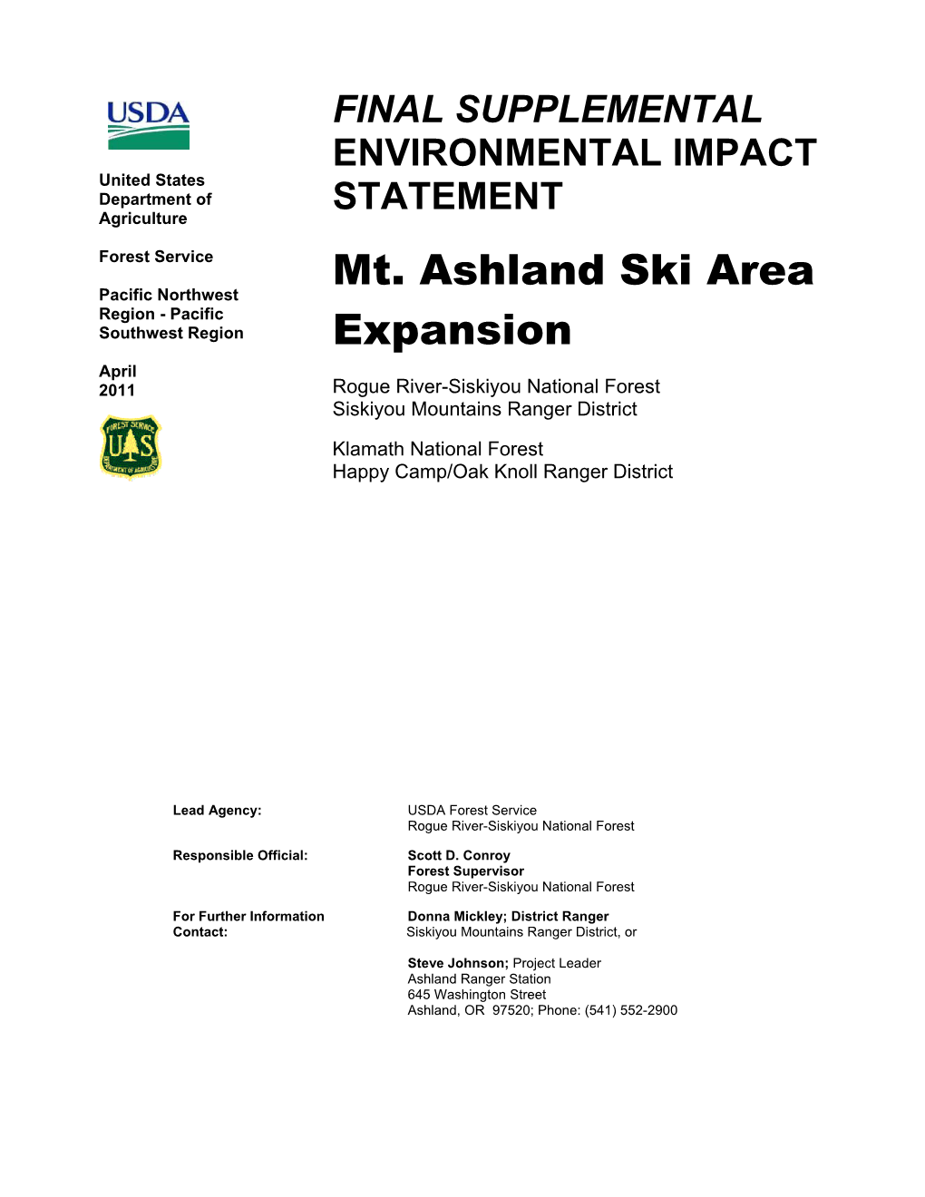 Mt. Ashland Ski Area Expansion