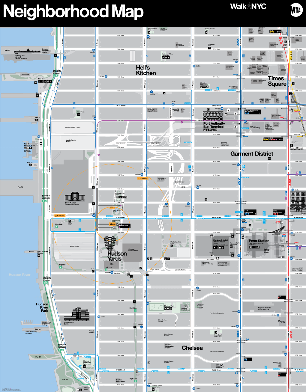 34 St Hudson Yards Chelsea Map © City of New York
