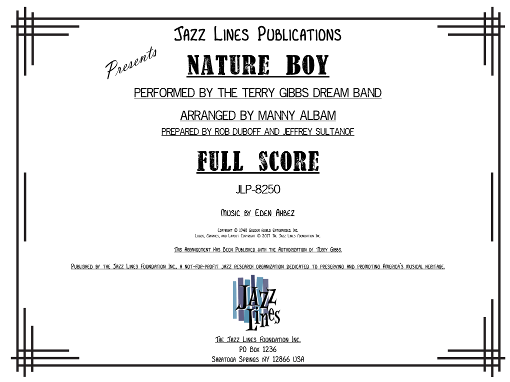 Nature Boy Full Score