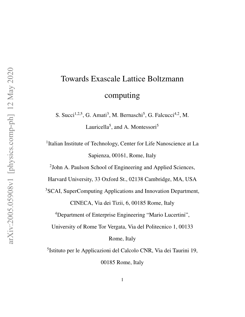 Towards Exascale Lattice Boltzmann Computing Arxiv:2005.05908V1