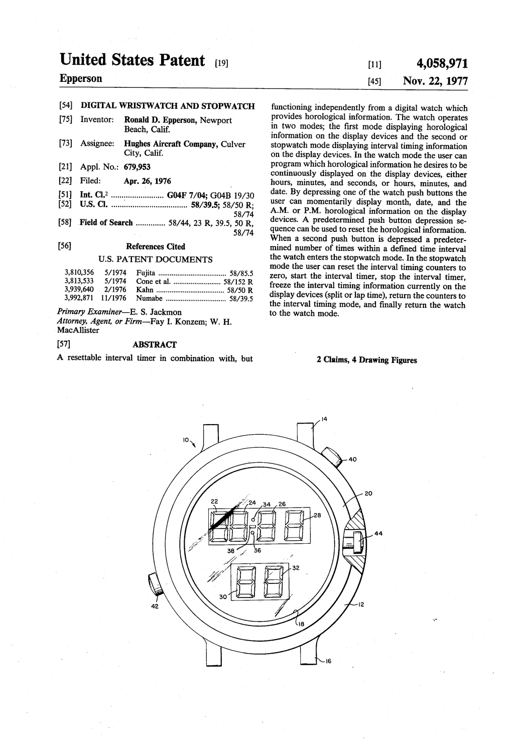 United States Patent [191 [11] 4,058,971 Epperson [45] Nov