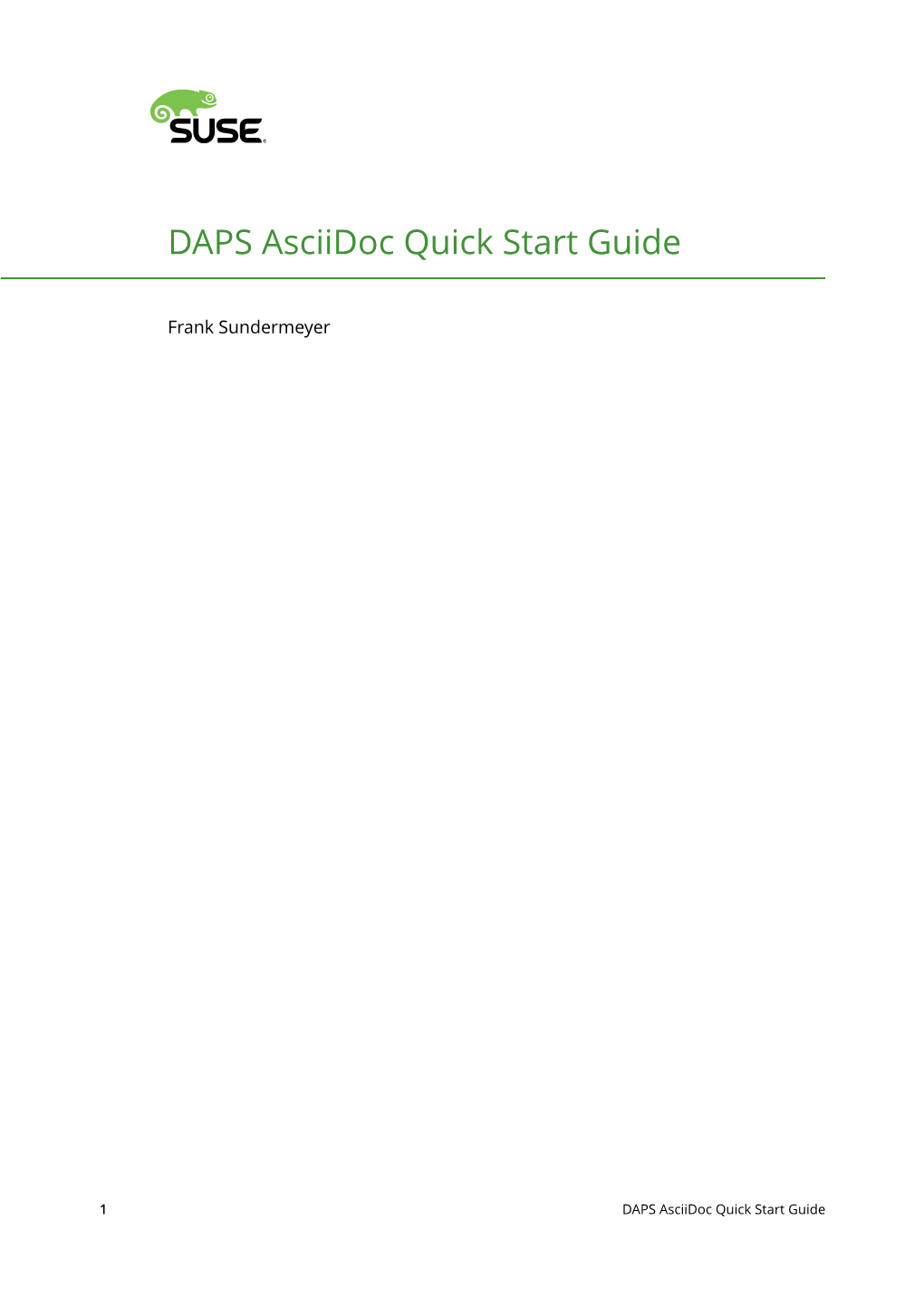 DAPS Asciidoc Quick Start Guide