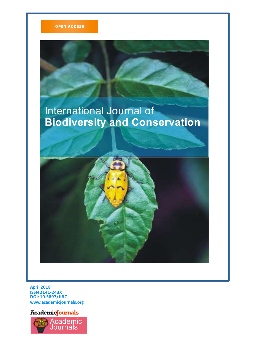 International Journal of Biodiversity and Conservation